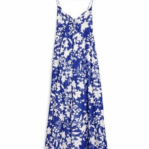 Zara Blue and White Floral Maxi Dress, Size S